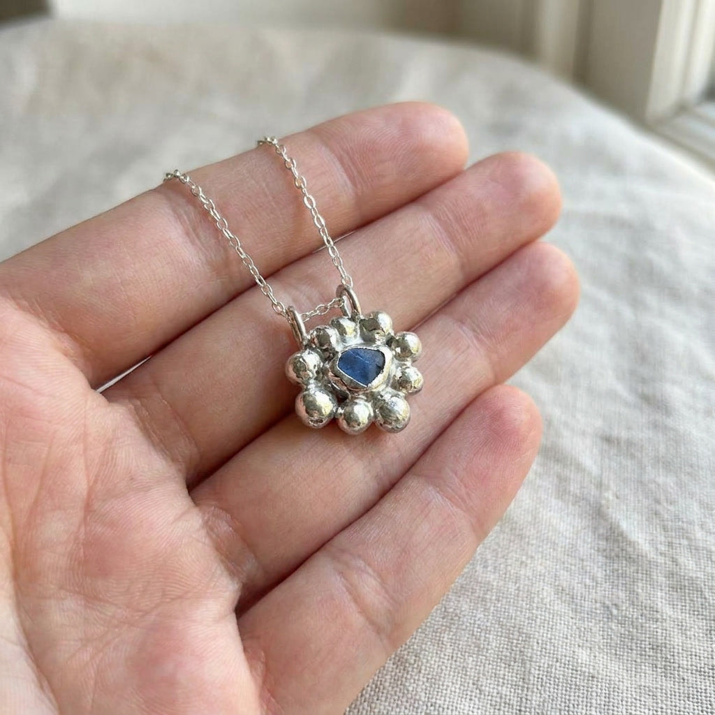 Blue Seaglass Necklace, One of a Kind