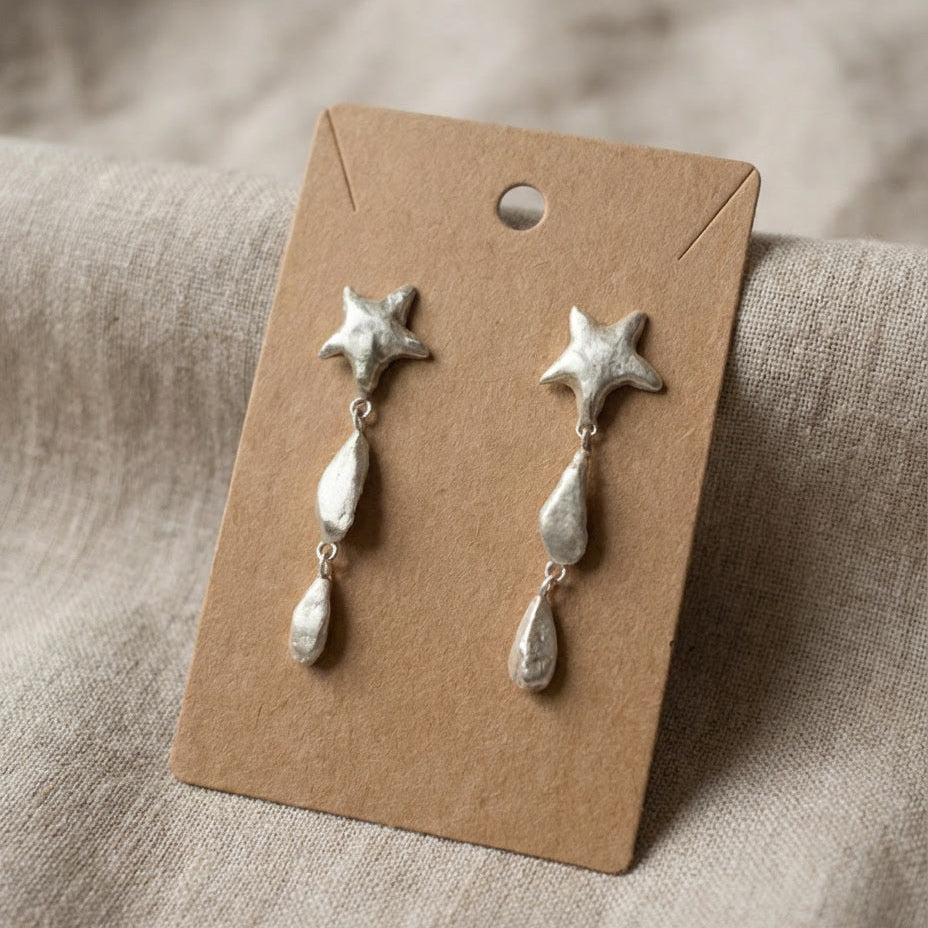Molten Star Droplet Earrings