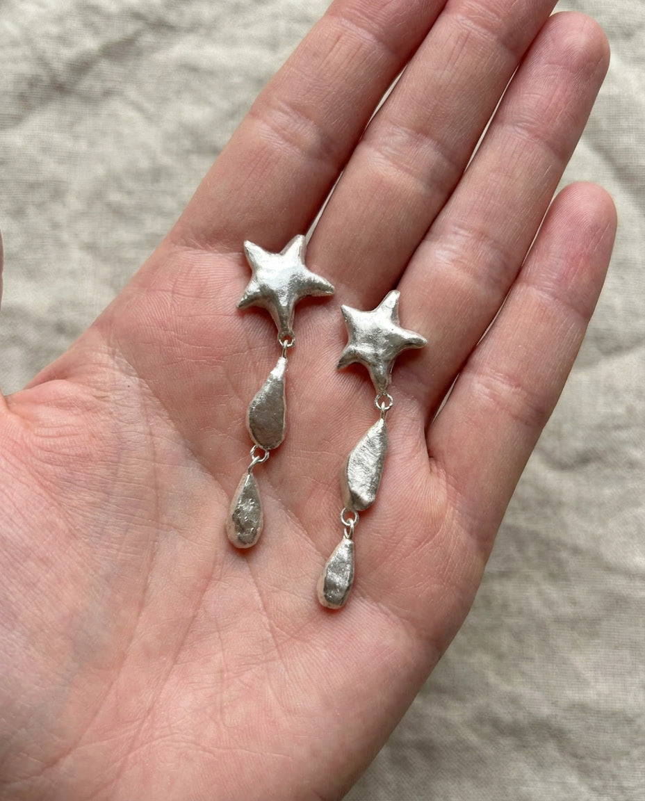 Molten Star Droplet Earrings