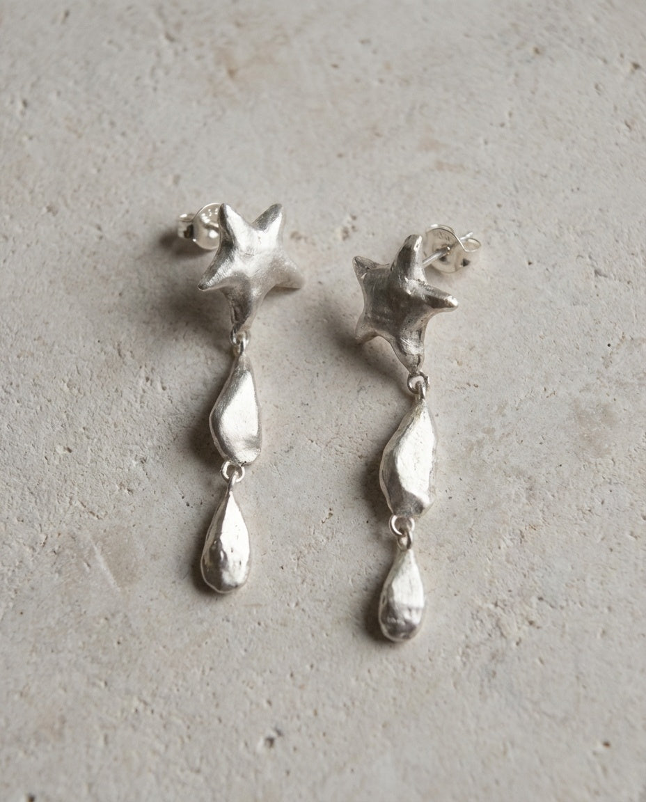 Molten Star Droplet Earrings