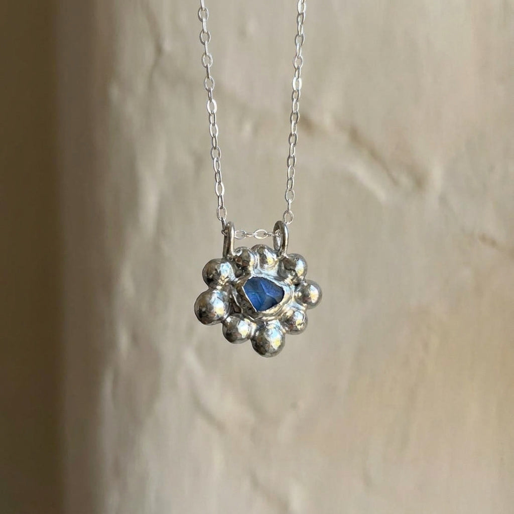 Blue Seaglass Necklace, One of a Kind