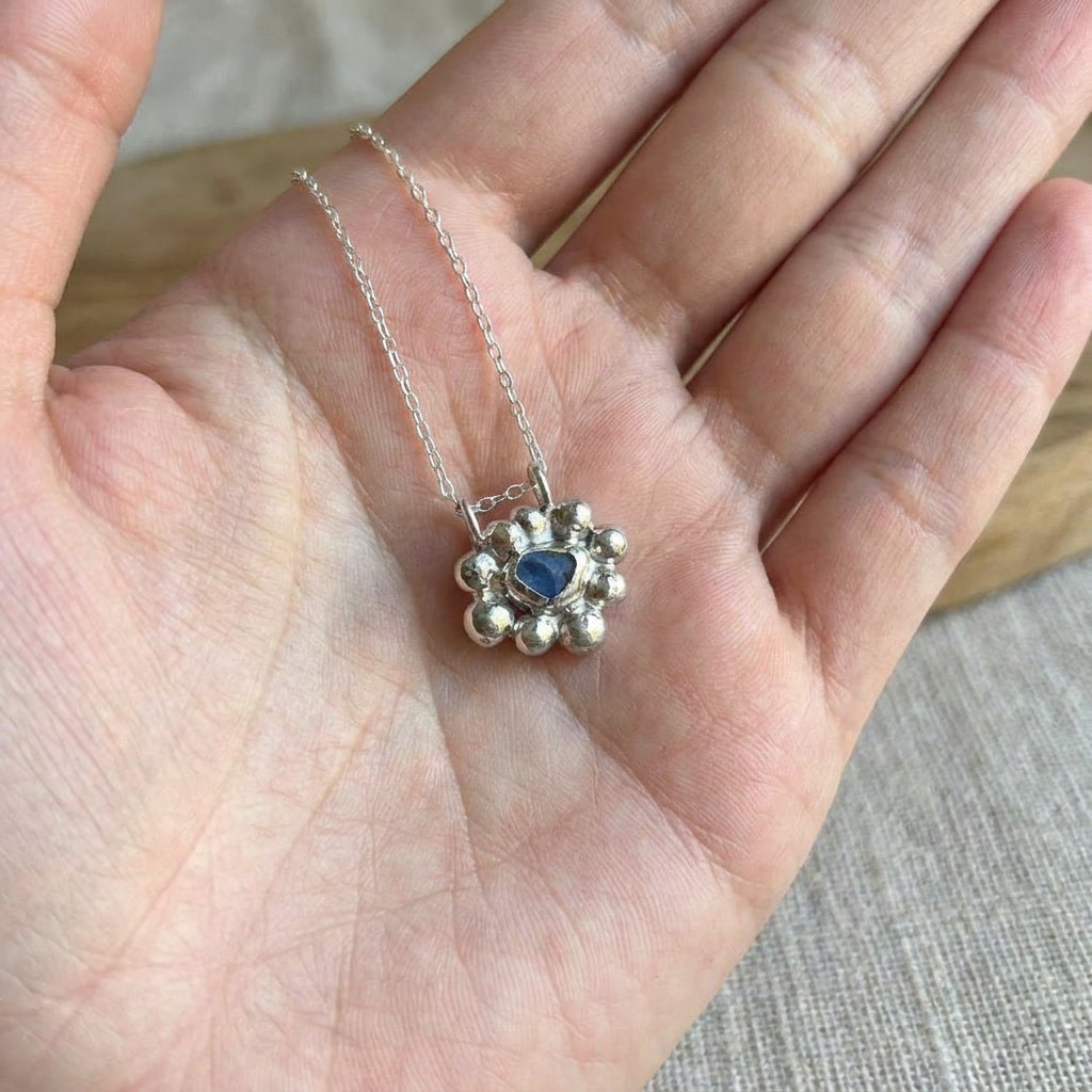 Blue Seaglass Necklace, One of a Kind