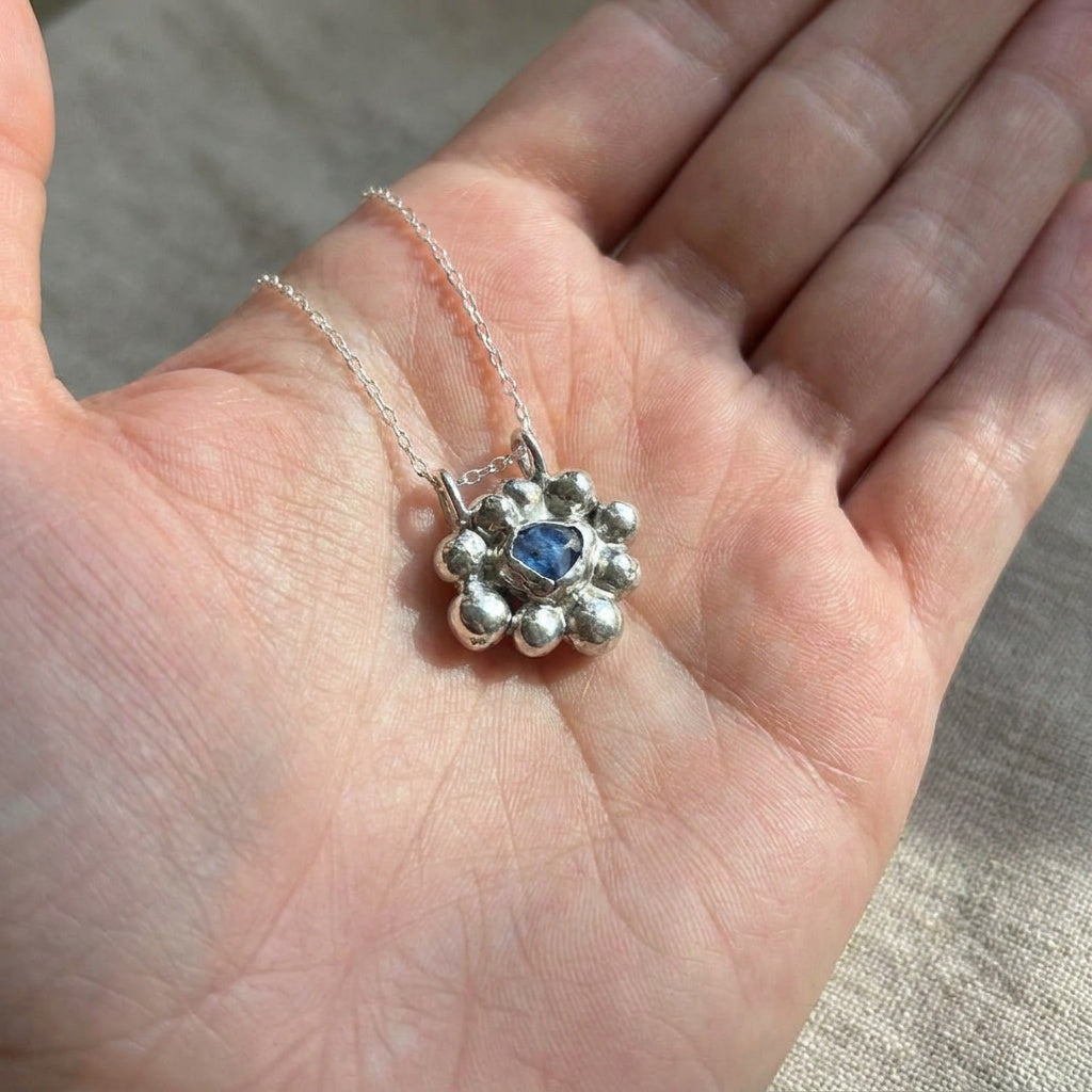 Blue Seaglass Necklace, One of a Kind