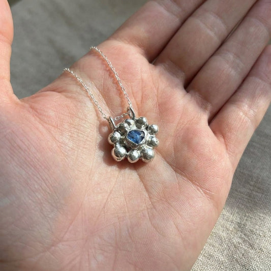 Blue Seaglass Necklace, One of a Kind