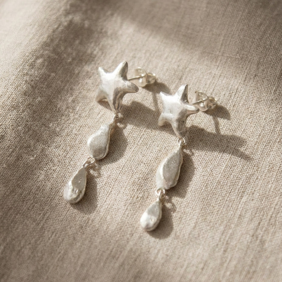 Molten Star Droplet Earrings