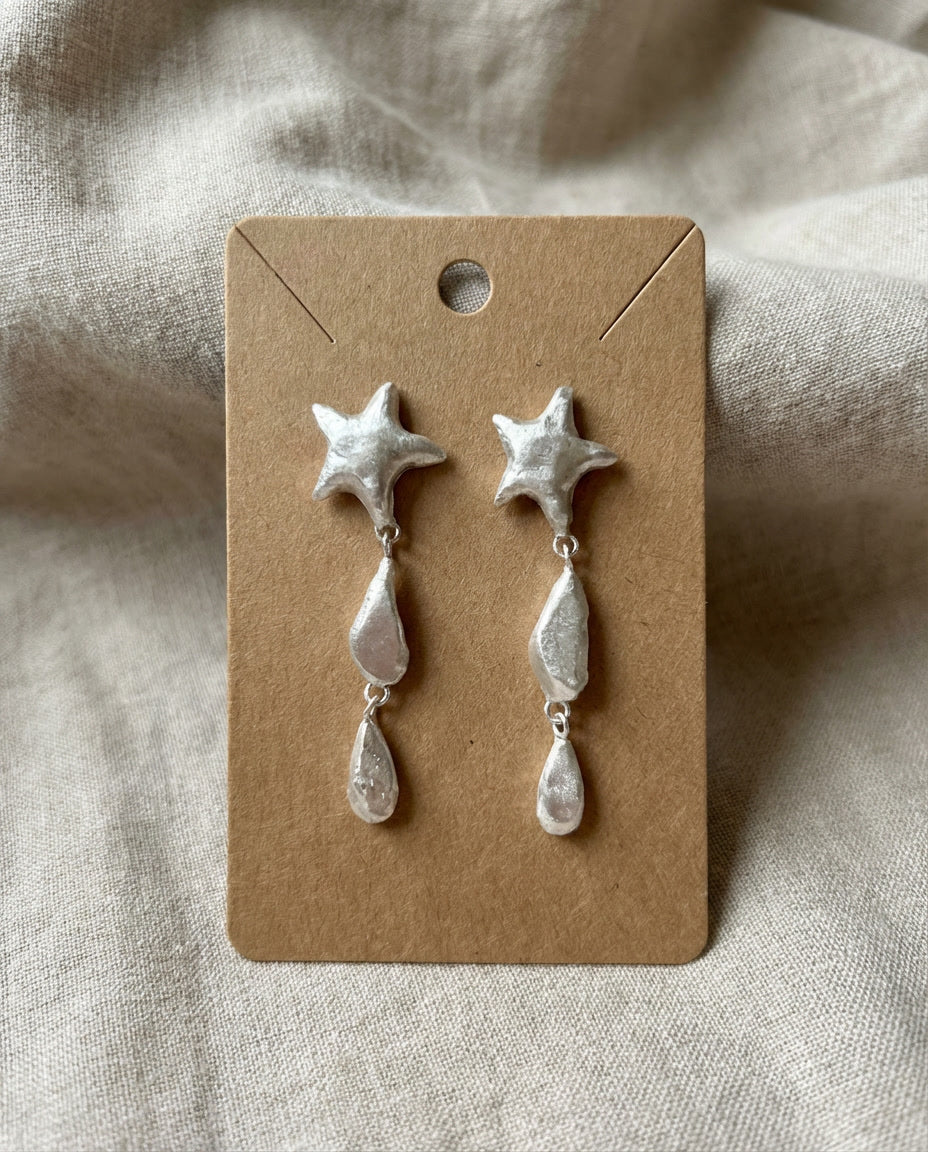 Molten Star Droplet Earrings