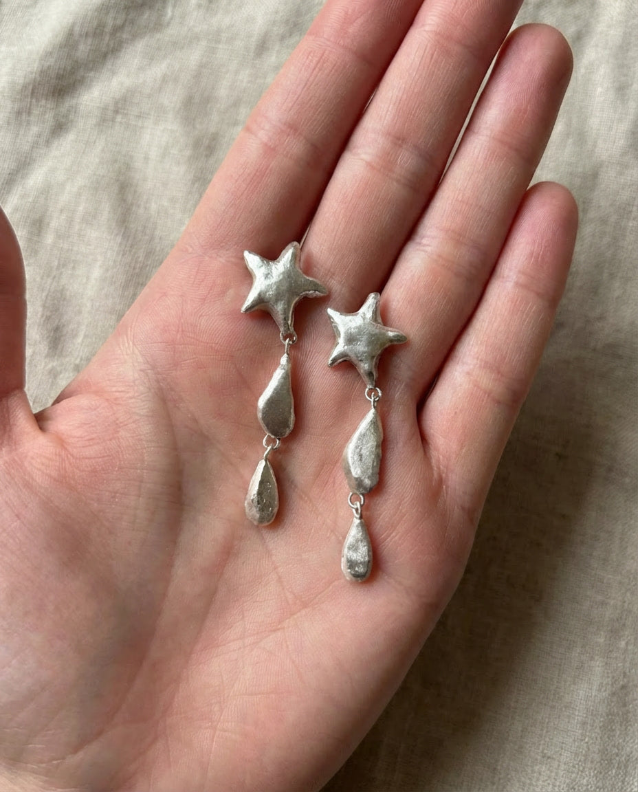 Molten Star Droplet Earrings