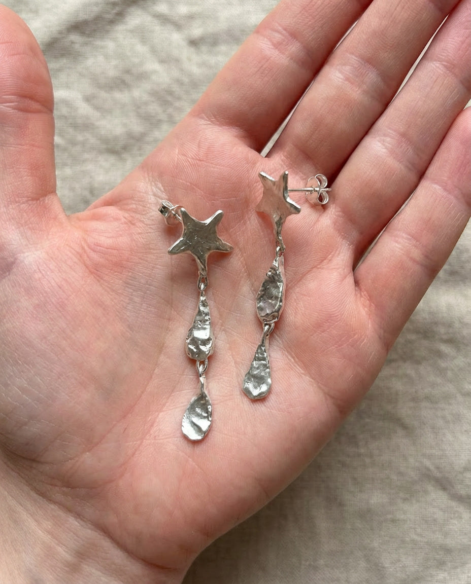 Molten Star Droplet Earrings