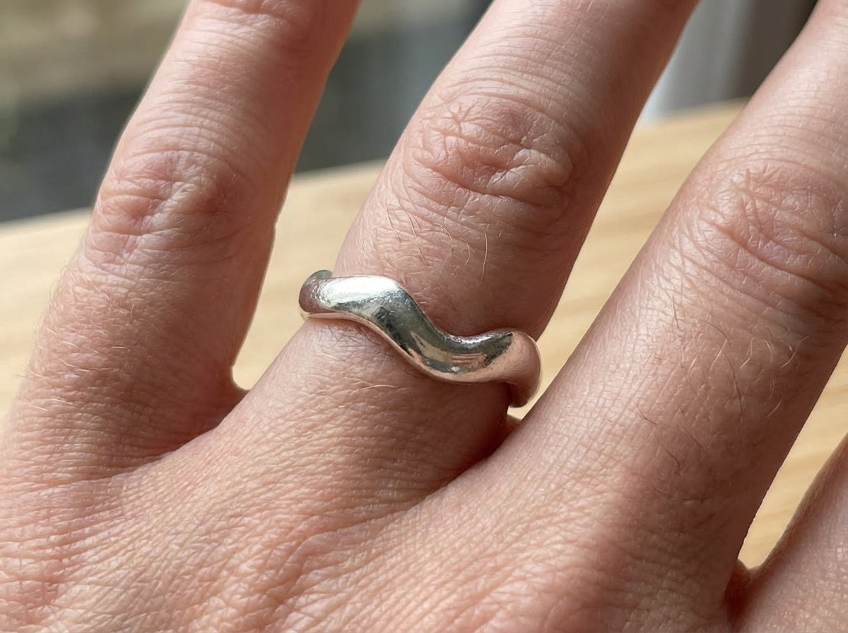 Sterling Silver Ripple Ring
