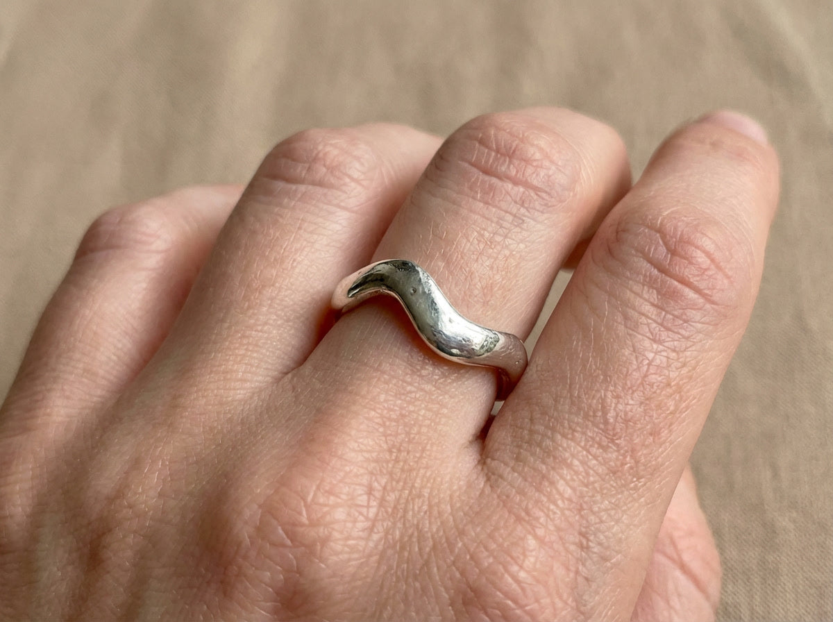 Sterling Silver Ripple Ring